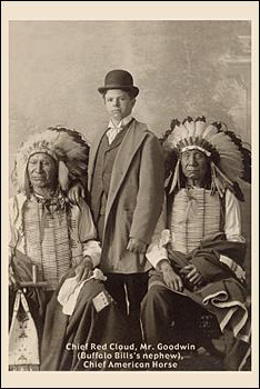 Mr Goodwin standing between Red Cloud and American Horse