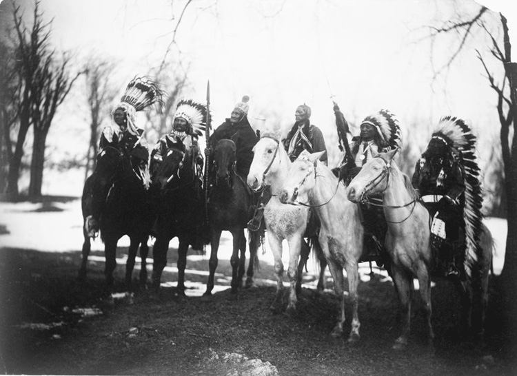 Little Plume, Buckskin Charlies, Geronimo, Quanah Parker, Hollow Horn Bear, and American Horse