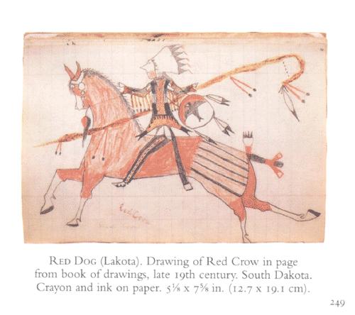 Ledger Drawing by Red Dog showing Red Crow